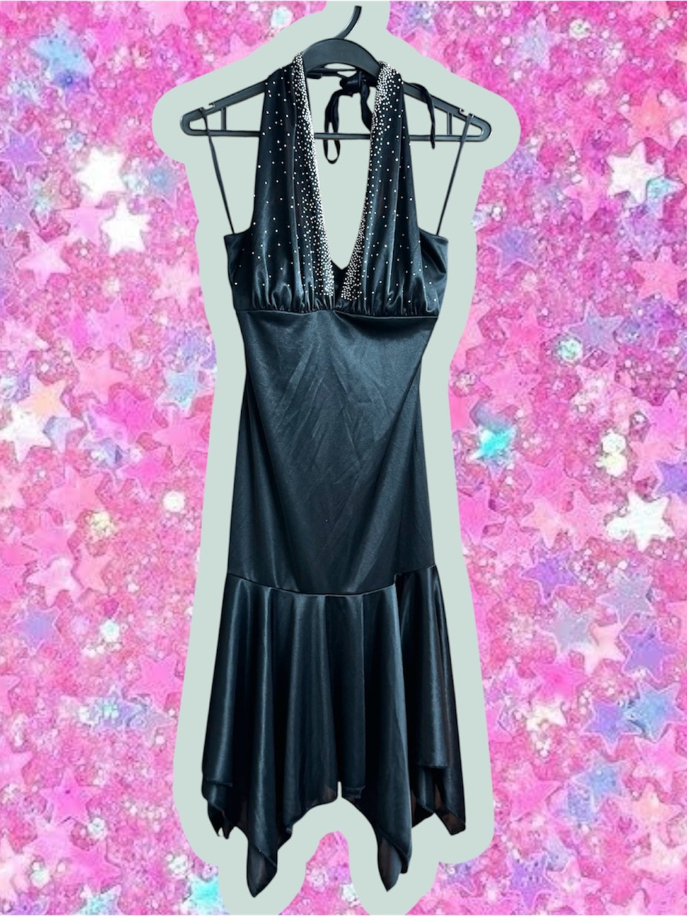 Vintage Y2K YS halter midi fairy handkerchief dress M L 2000s cache whimsygoth